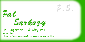 pal sarkozy business card